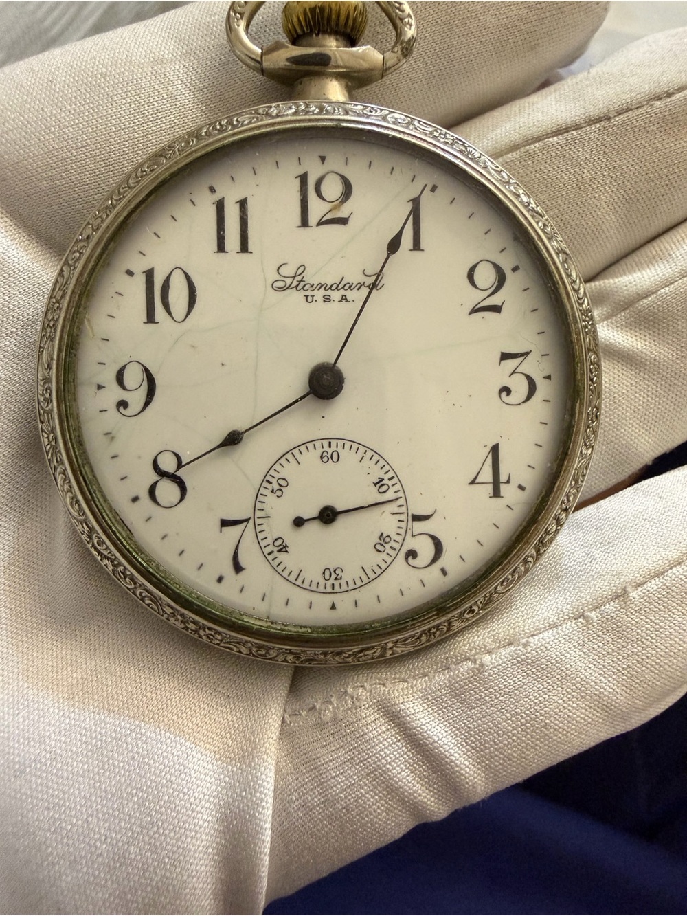 Antique New York Standard Watch Co. 7-Jewel Pocket Watch For Repair or Parts
